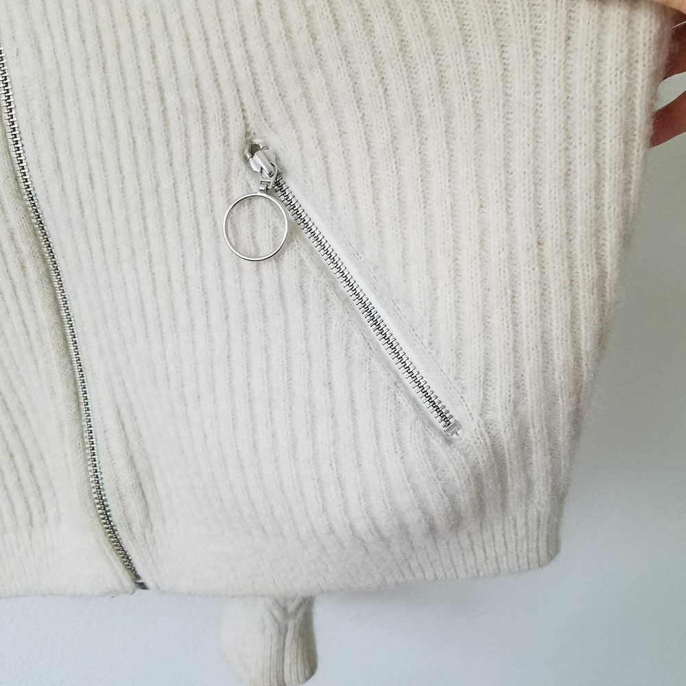& Other Stories Cream Ribbed Cardigan - Picture 8 of 12